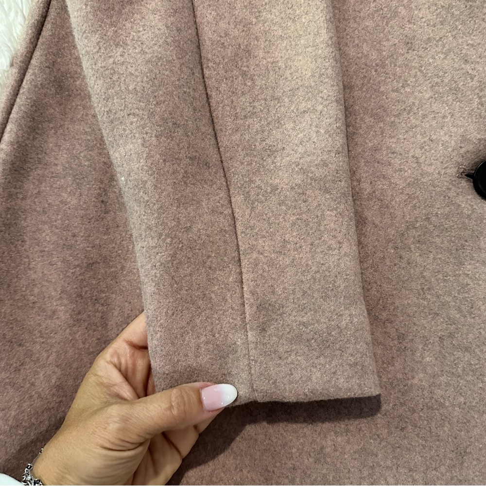 Old Navy Women's Wool Blend Pea Coat in Light Pale Pink Size L (EUC) - Picture 13 of 14